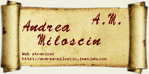 Andrea Miloščin vizit kartica